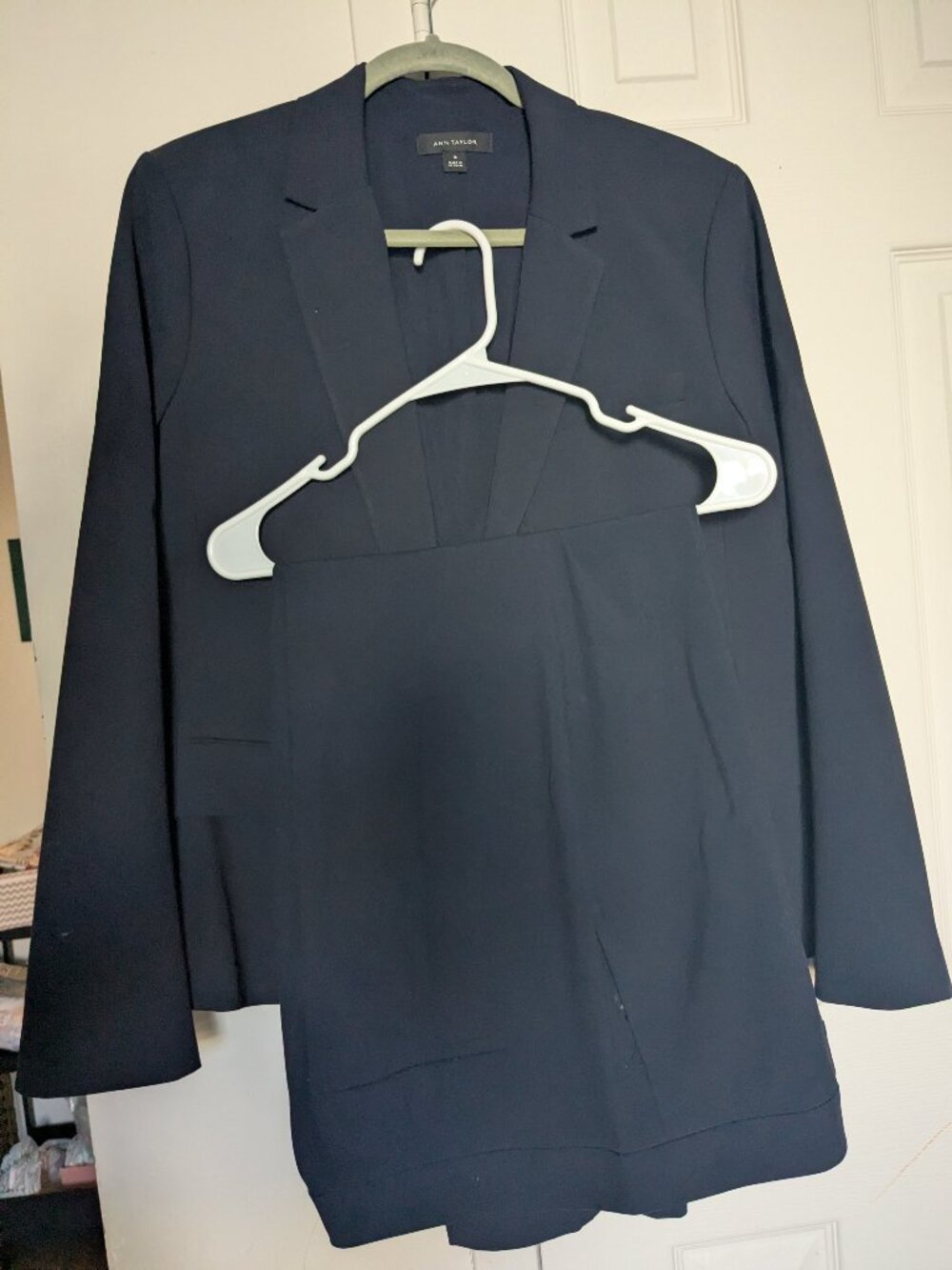 Blue suit - blazer and pants - Ann Taylor